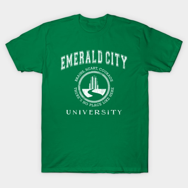 Emerald City University | The Wizard Of Oz | Wicked The Musical T-Shirt by rydrew